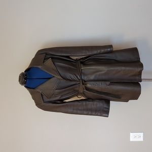 Vintage Belted Leather Jacket